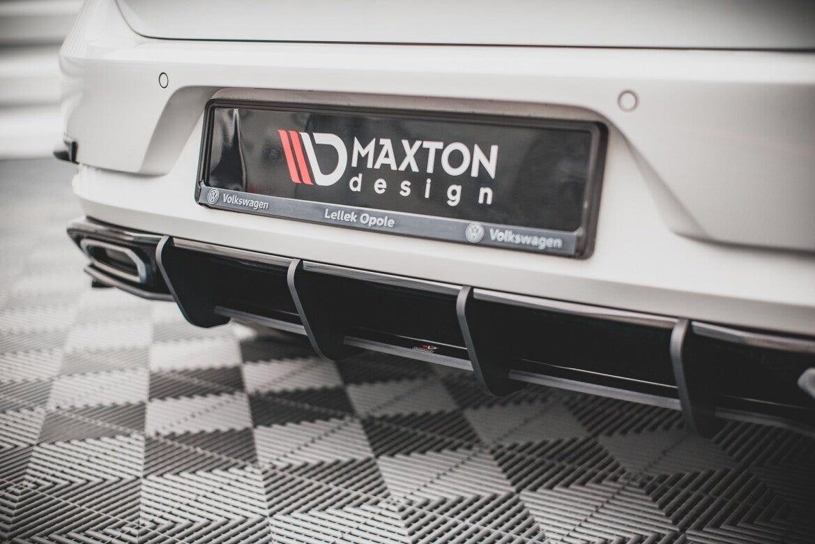 Street Pro Heckansatz Diffusor passend für VW Golf R-Line Mk 7 FL schwarz matt