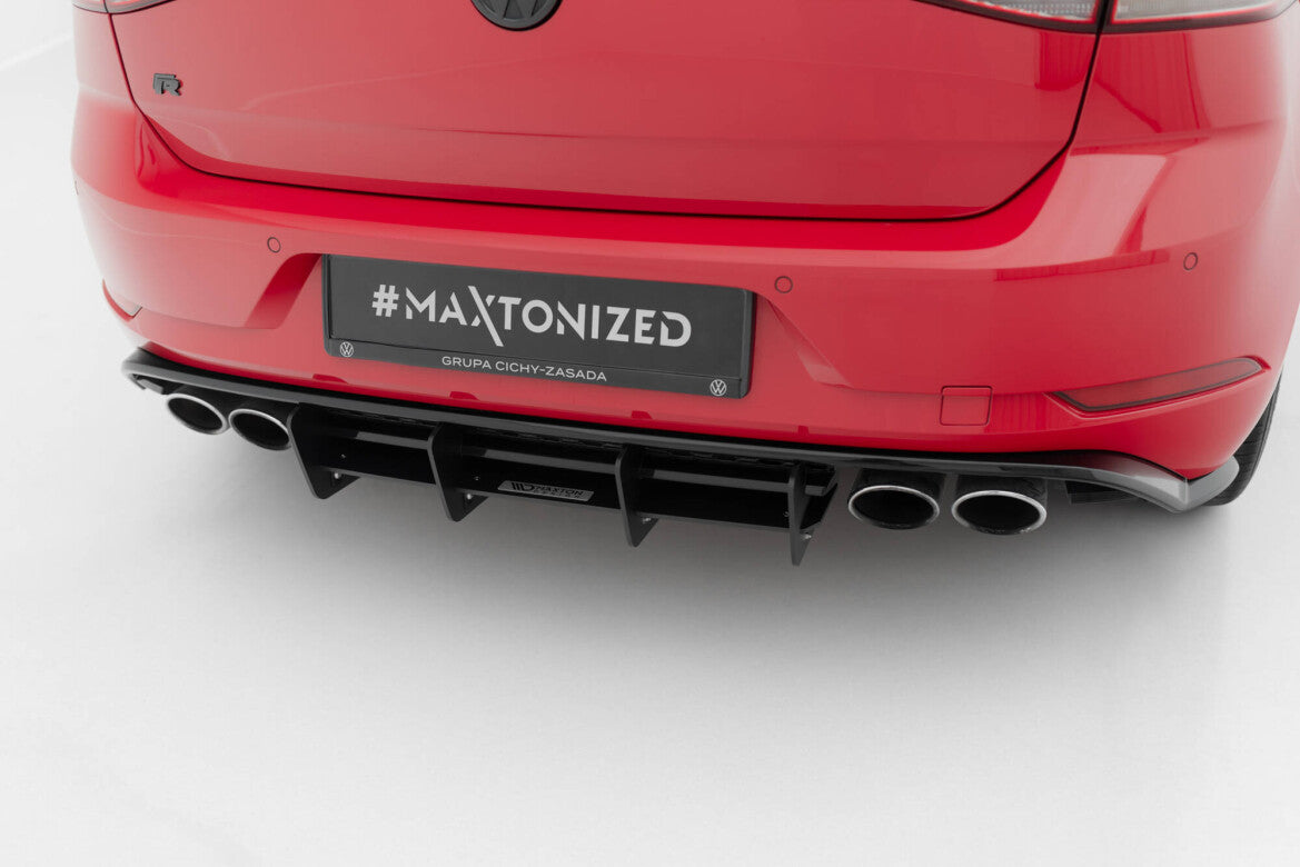 Street Pro Heckansatz Diffusor passend für VW Golf R Mk7 FL schwarz matt