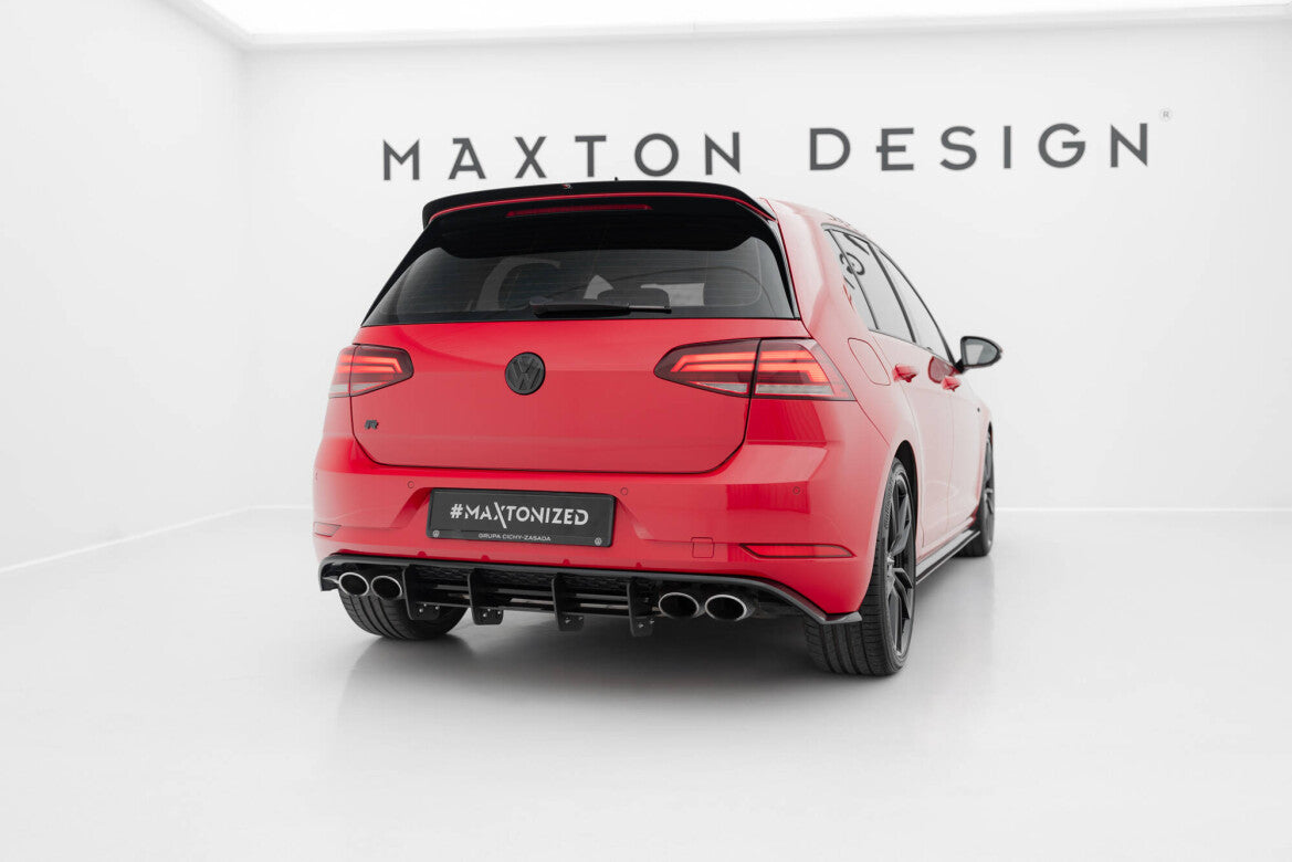 Street Pro Heckansatz Diffusor passend für VW Golf R Mk7 FL schwarz matt