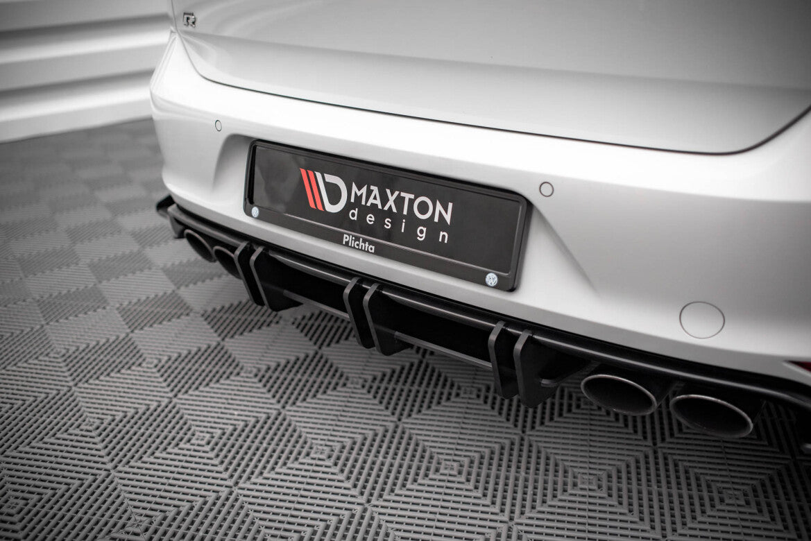 Street Pro Heckansatz Diffusor passend für VW Golf R Mk7 schwarz matt