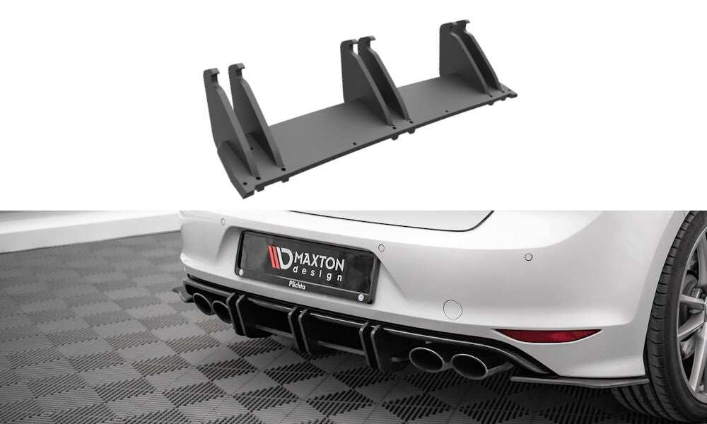 Street Pro Heckansatz Diffusor passend für VW Golf R Mk7 schwarz matt