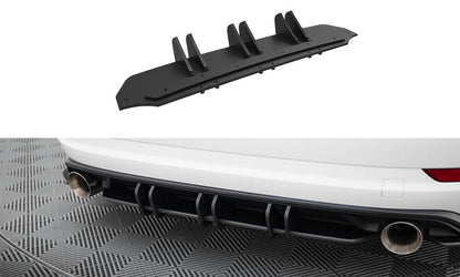 Street Pro Heckansatz Diffusor passend für VW Jetta GLI Mk7 schwarz matt