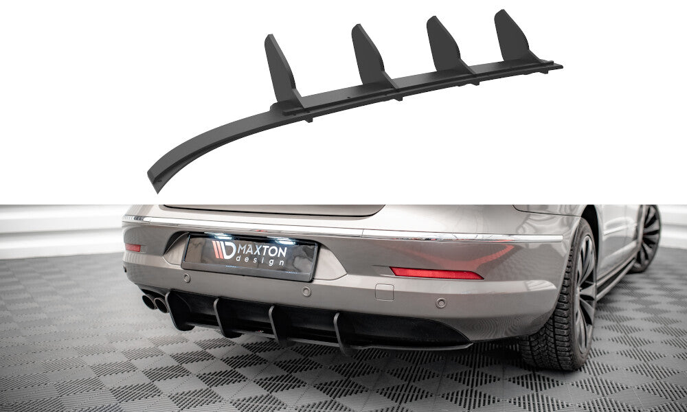 Street Pro Heckansatz Diffusor passend für VW Passat CC schwarz matt