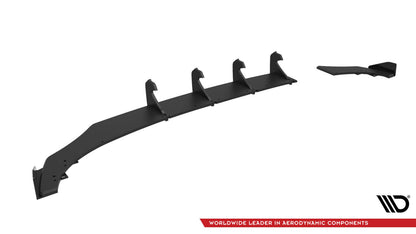 Street Pro Heckansatz Diffusor passend für VW Polo GTI Mk6 FL schwarz matt + Hochglanz Flaps