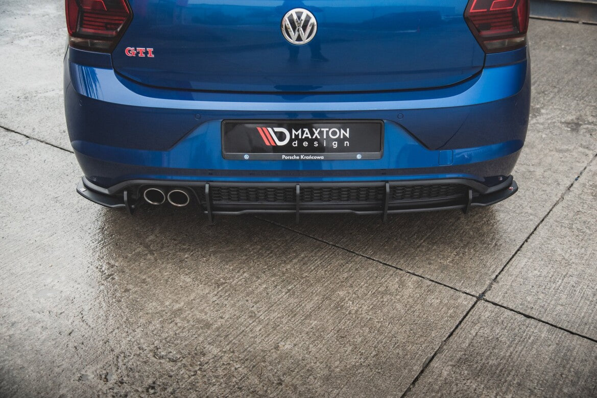 Street Pro Heckansatz Diffusor passend für VW Polo GTI Mk6 schwarz matt
