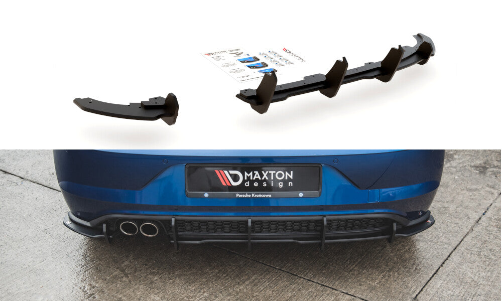 Street Pro Heckansatz Diffusor passend für VW Polo GTI Mk6 schwarz matt