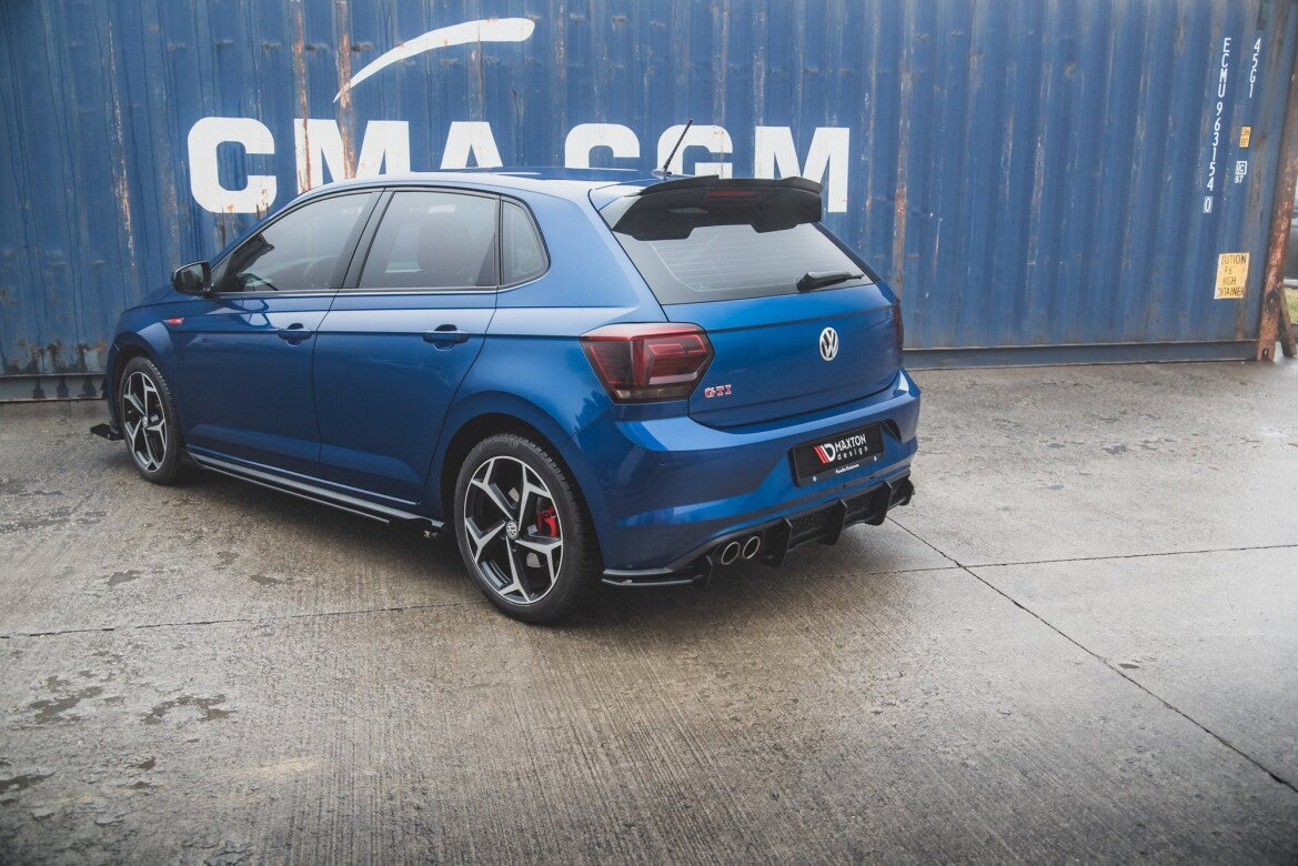 Street Pro Heckansatz Diffusor passend für VW Polo GTI Mk6 schwarz matt