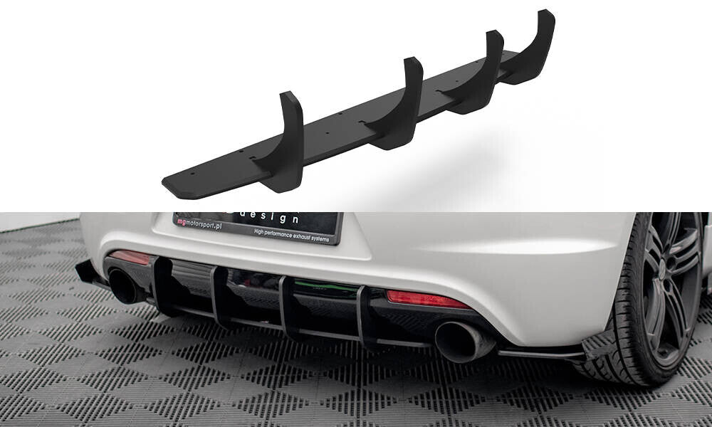 Street Pro Heckansatz Diffusor passend für VW Scirocco R Mk3 schwarz matt