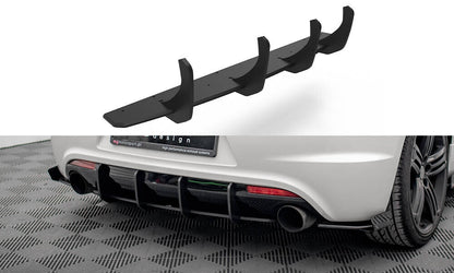 Street Pro Heckansatz Diffusor passend für VW Scirocco R Mk3 schwarz matt
