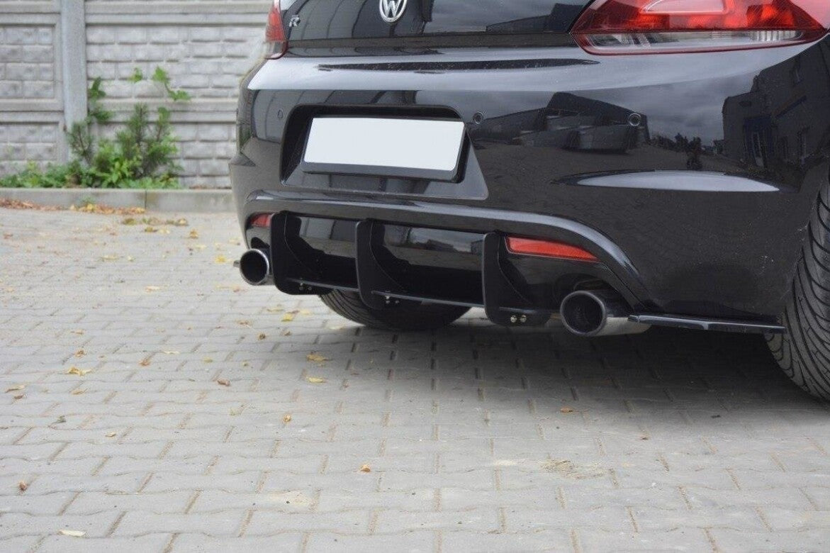 Street Pro Heckansatz Diffusor passend für VW Scirocco R schwarz matt