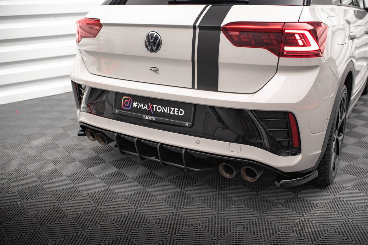 Street Pro Heckansatz Diffusor passend für VW T-Roc R Mk1 FL schwarz matt