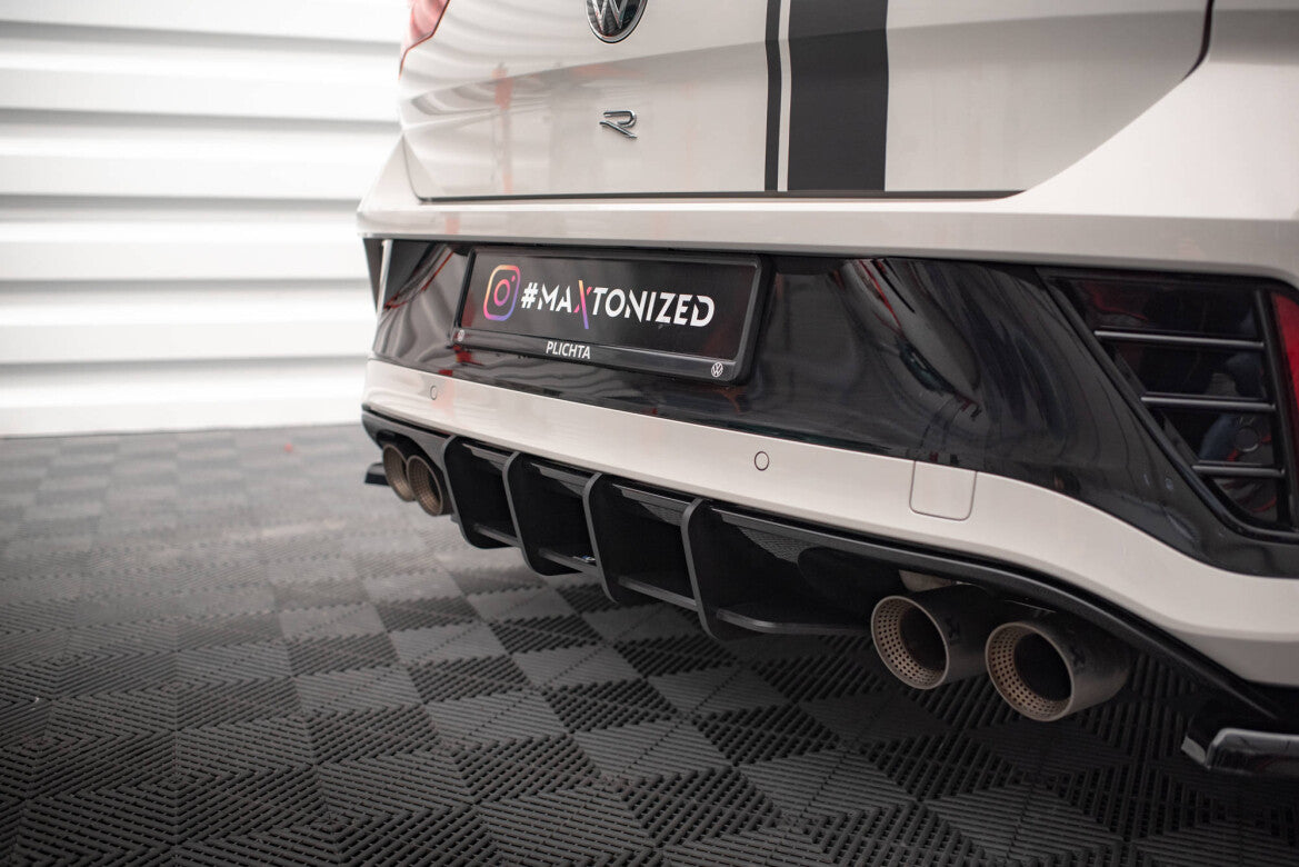 Street Pro Heckansatz Diffusor passend für VW T-Roc R Mk1 FL schwarz matt