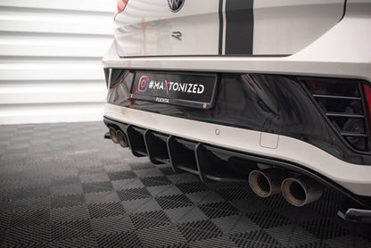 Street Pro Heckansatz Diffusor passend für VW T-Roc R Mk1 FL schwarz matt