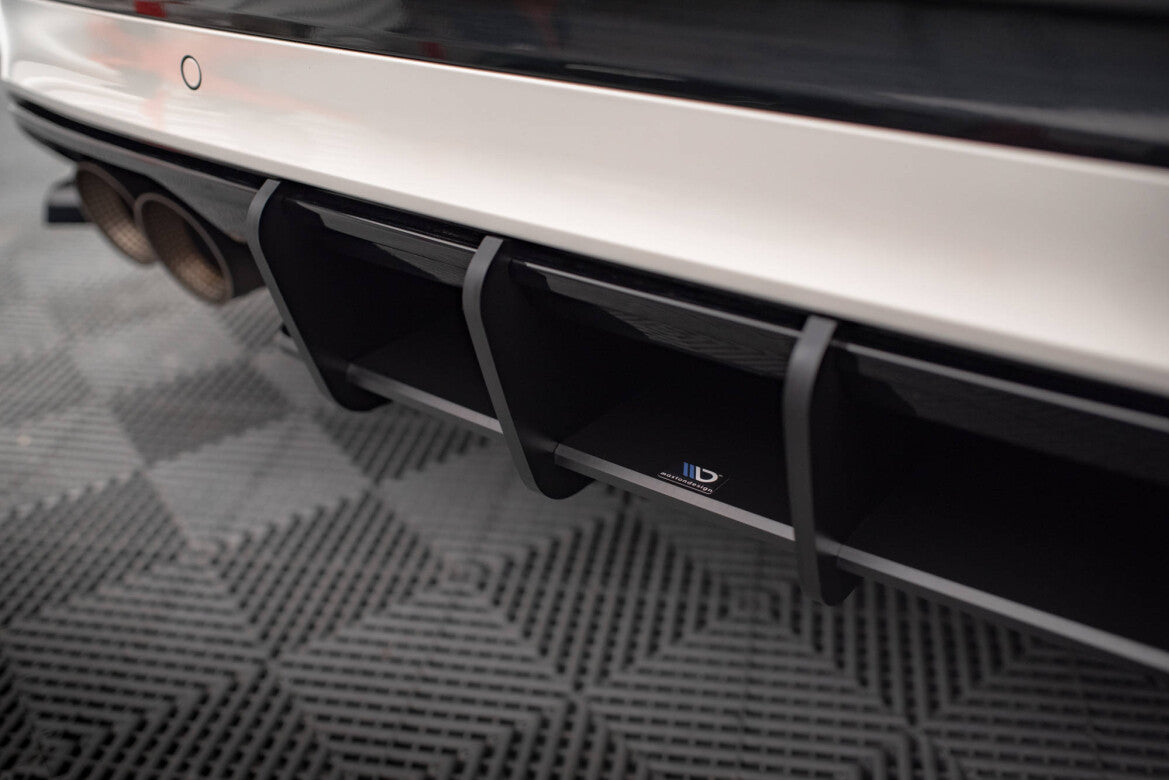 Street Pro Heckansatz Diffusor passend für VW T-Roc R Mk1 FL schwarz matt