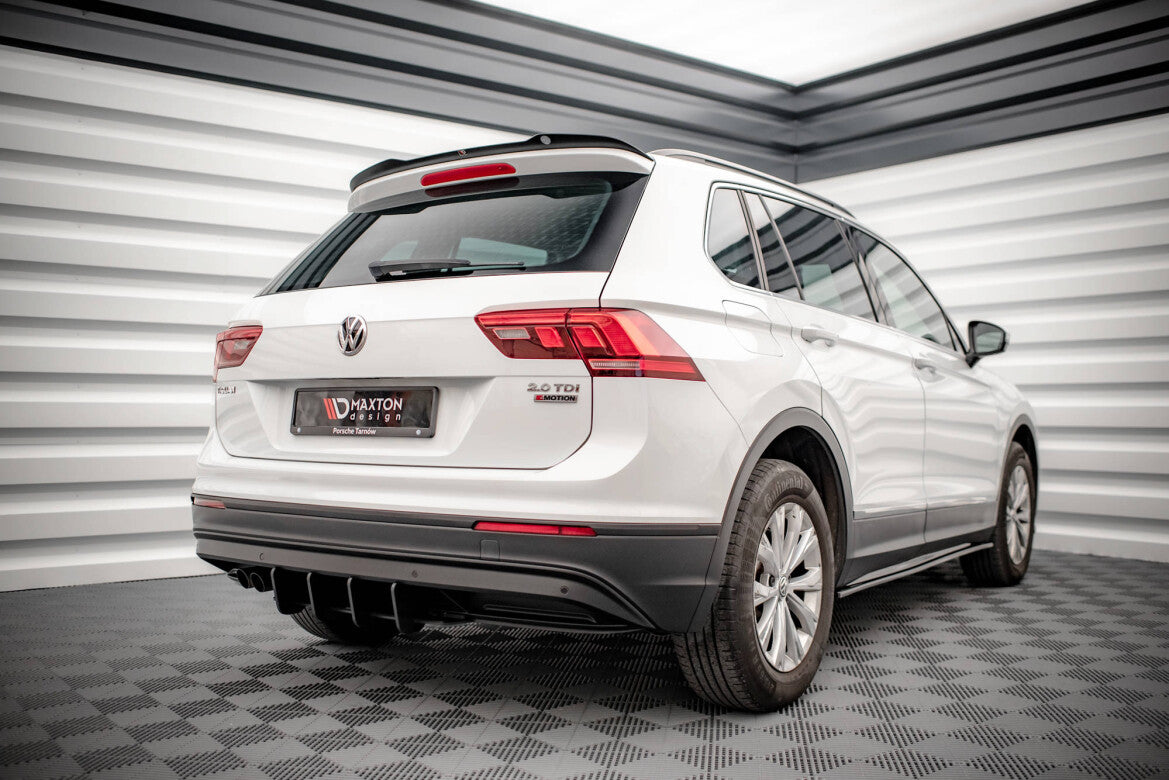 Street Pro Heckansatz Diffusor passend für VW Tiguan Mk2 schwarz-rot