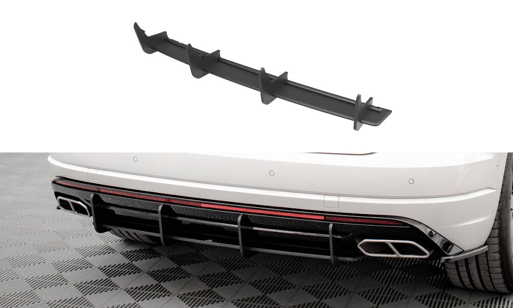 Street Pro Heckansatz Diffusor passend für VW Touareg R-Line Mk3 schwarz matt
