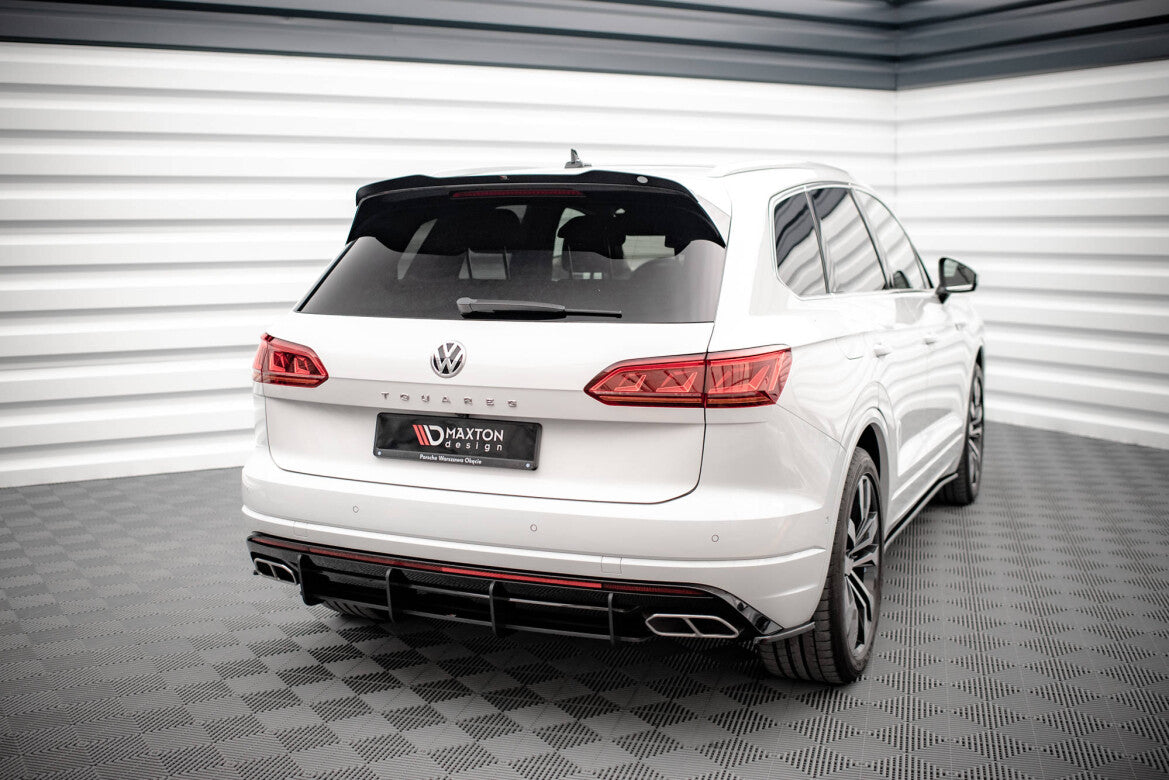 Street Pro Heckansatz Diffusor passend für VW Touareg R-Line Mk3 schwarz-rot