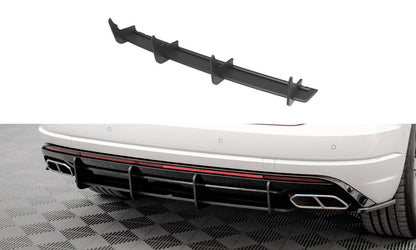 Street Pro Heckansatz Diffusor passend für VW Touareg R-Line Mk3 schwarz-rot
