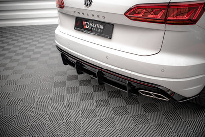 Street Pro Heckansatz Diffusor passend für VW Touareg R-Line Mk3 schwarz-rot