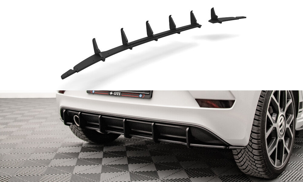 Street Pro Heckansatz Diffusor passend für VW Up GTI schwarz matt