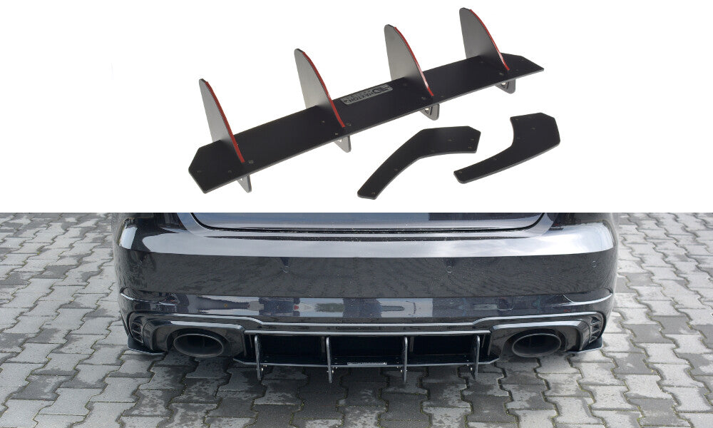 Street Pro Heckansatz Diffusor V.1 passend für Audi RS3 8V FL Sportback schwarz matt