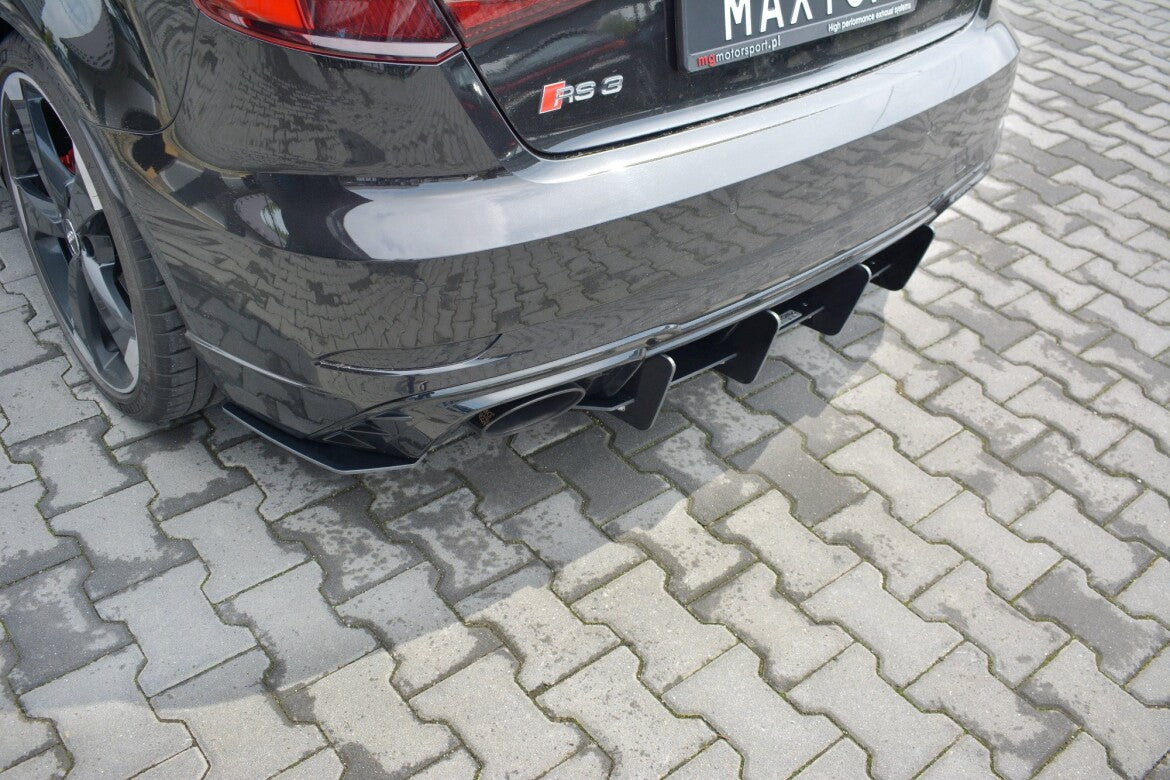 Street Pro Heckansatz Diffusor V.1 passend für Audi RS3 8V FL Sportback schwarz matt