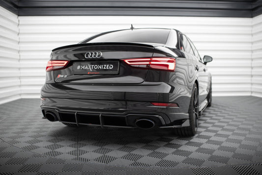 Street Pro Heckansatz Diffusor V.1 passend für Audi RS3 Limousine 8V FL schwarz matt