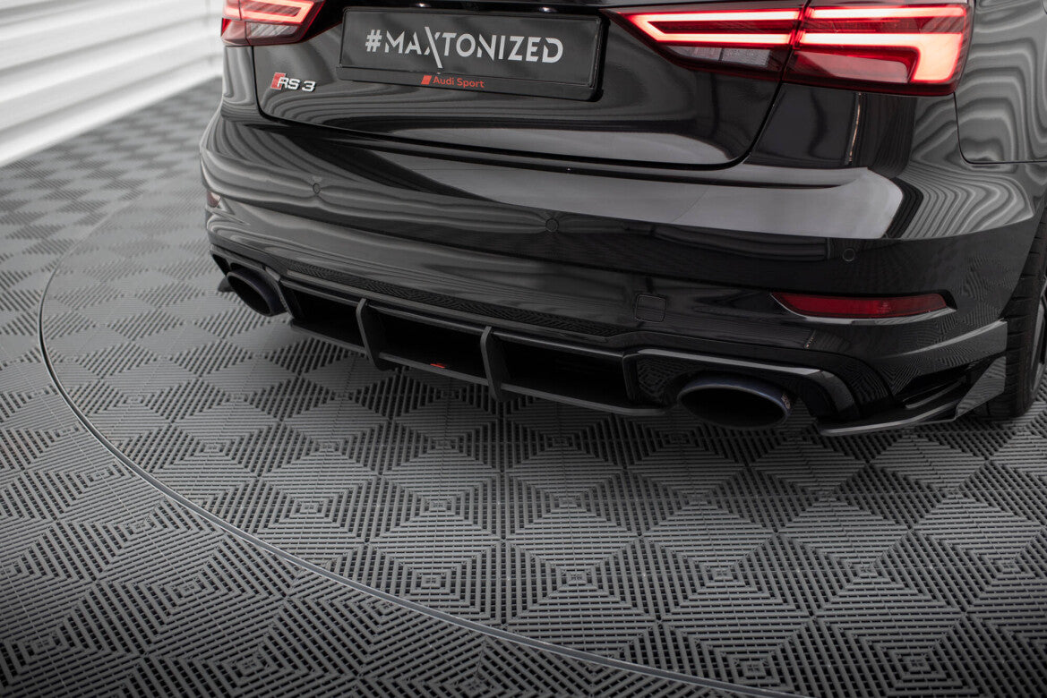 Street Pro Heckansatz Diffusor V.1 passend für Audi RS3 Limousine 8V FL schwarz matt