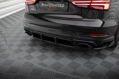 Street Pro Heckansatz Diffusor V.1 passend für Audi RS3 Limousine 8V FL schwarz matt