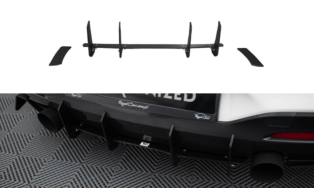 Street Pro Heckansatz Diffusor V.1 passend für BMW 1er F20/F21 M-POWER FL schwarz matt