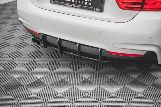 Street Pro Heckansatz Diffusor V.1 passend für BMW 4er M-Paket F32 schwarz matt