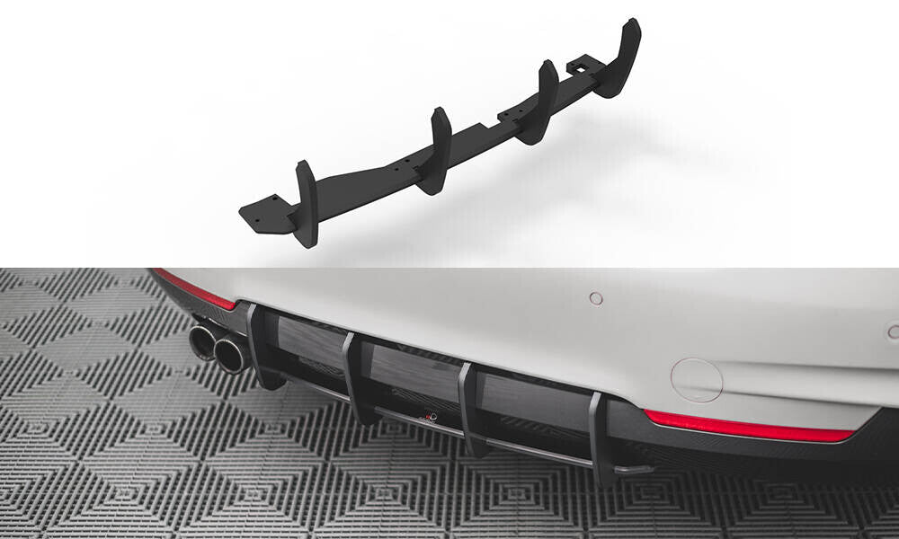Street Pro Heckansatz Diffusor V.1 passend für BMW 4er M-Paket F32 schwarz matt