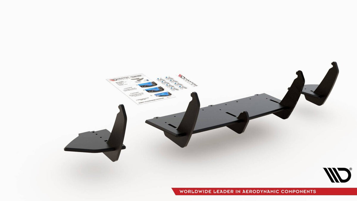 Street Pro Heckansatz Diffusor V.1 passend für Ford Focus RS Mk3 schwarz matt