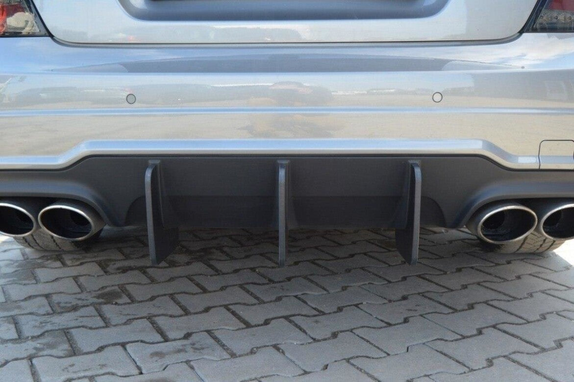 Street Pro Heckansatz Diffusor V.1 passend für Mercedes C W204 AMG-Line (FL) schwarz matt