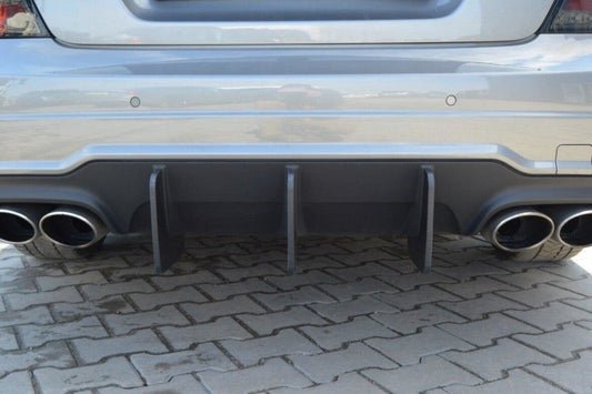 Street Pro Heckansatz Diffusor V.1 passend für Mercedes C W204 AMG-Line (FL) schwarz matt