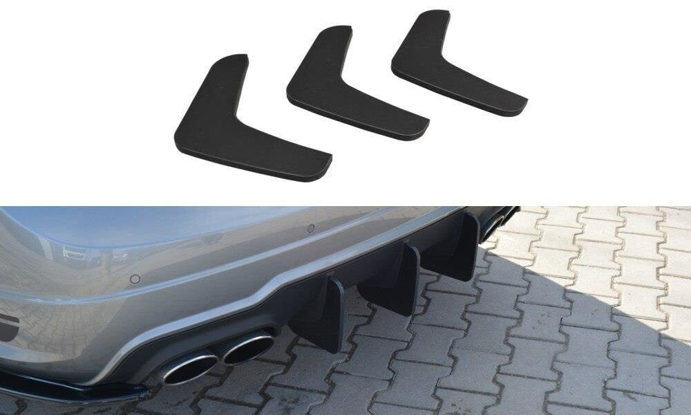 Street Pro Heckansatz Diffusor V.1 passend für Mercedes C W204 AMG-Line (FL) schwarz matt