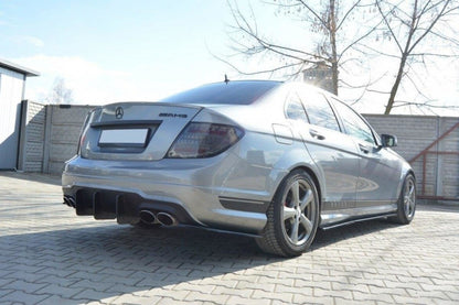 Street Pro Heckansatz Diffusor V.1 passend für Mercedes C W204 AMG-Line (FL) schwarz matt