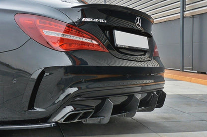 Street Pro Heckansatz Diffusor V.1 passend für Mercedes CLA A45 AMG C117 FL schwarz matt