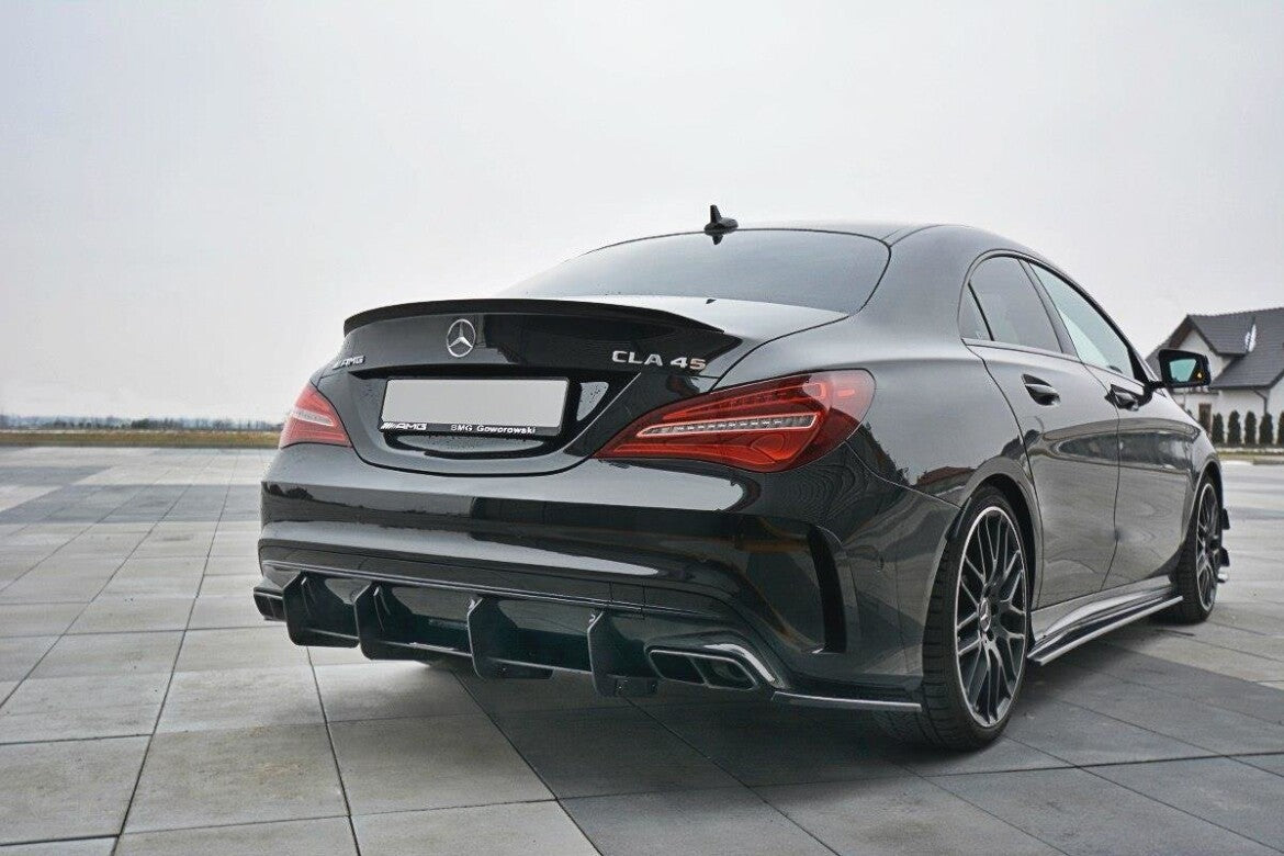 Street Pro Heckansatz Diffusor V.1 passend für Mercedes CLA A45 AMG C117 FL schwarz matt