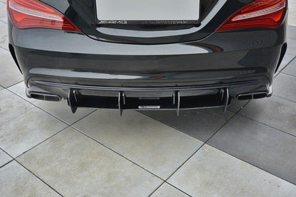 Street Pro Heckansatz Diffusor V.1 passend für Mercedes CLA A45 AMG C117 FL schwarz matt