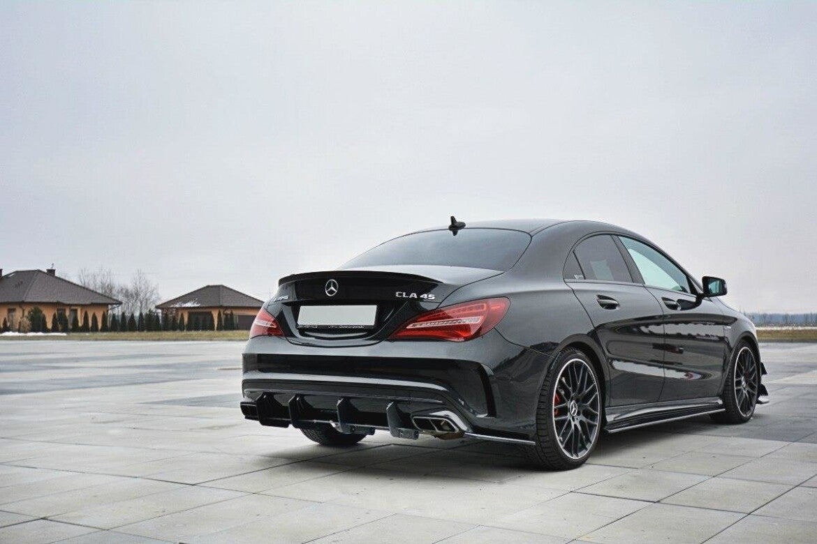 Street Pro Heckansatz Diffusor V.1 passend für Mercedes CLA A45 AMG C117 FL schwarz matt