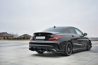 Street Pro Heckansatz Diffusor V.1 passend für Mercedes CLA A45 AMG C117 FL schwarz matt