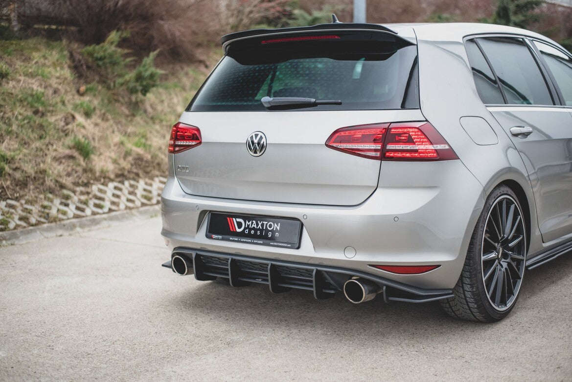 Street Pro Heckansatz Diffusor V.1 passend für VW Golf 7 GTI schwarz matt