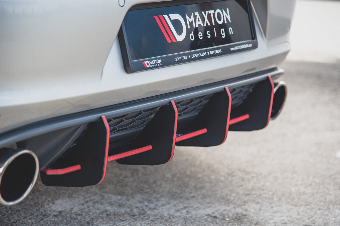 Street Pro Heckansatz Diffusor V.1 passend für VW Golf 7 GTI schwarz matt