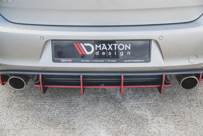 Street Pro Heckansatz Diffusor V.1 passend für VW Golf 7 GTI schwarz matt