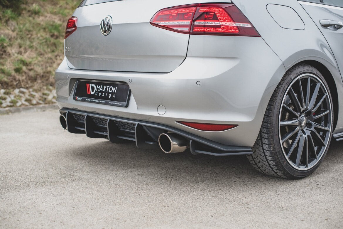 Street Pro Heckansatz Diffusor V.1 passend für VW Golf 7 GTI schwarz matt