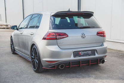 Street Pro Heckansatz Diffusor V.1 passend für VW Golf 7 GTI schwarz matt