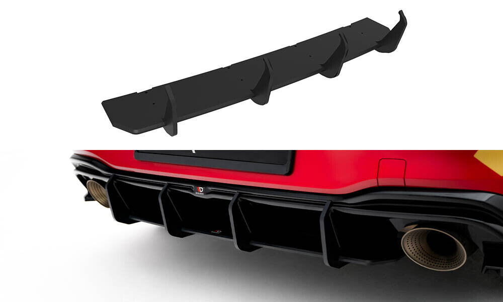 Street Pro Heckansatz Diffusor V.1 passend für VW Golf GTI Clubsport Mk8 FL schwarz matt
