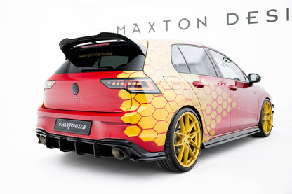 Street Pro Heckansatz Diffusor V.1 passend für VW Golf GTI Clubsport Mk8 FL schwarz matt