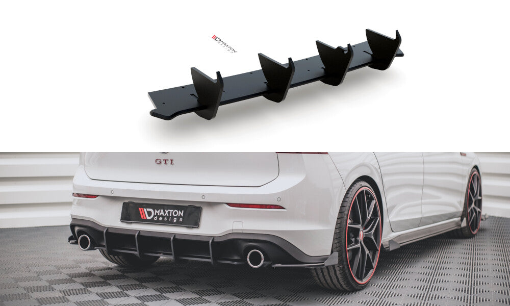 Street Pro Heckansatz Diffusor V.1 passend für VW Golf GTI Mk8 schwarz matt